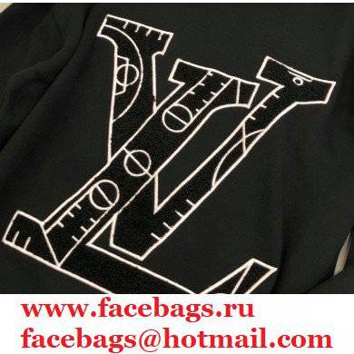 louis vuitton logo print sweatshirt black 2021