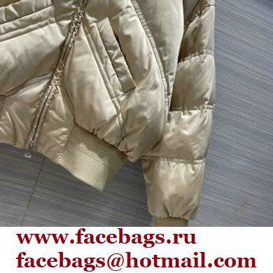 Bottega Veneta chevron down jacket beige 2021