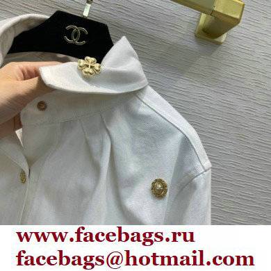 CHANEL GOLD CHARMS JACKET WHITE 2021