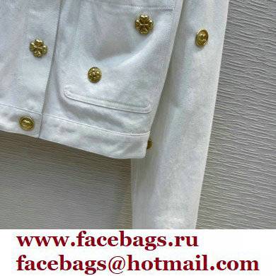 CHANEL GOLD CHARMS JACKET WHITE 2021 - Click Image to Close