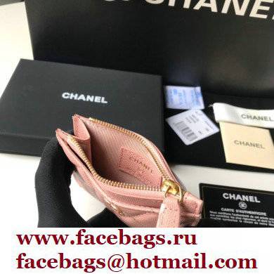 Chanel A84105 Classic Card Holder w/ Coin Purse PINK