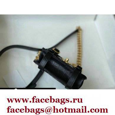 Chanel Aged Calfskin Vintage Messenger Mini Flap Bag AS2695 Black 2021 - Click Image to Close