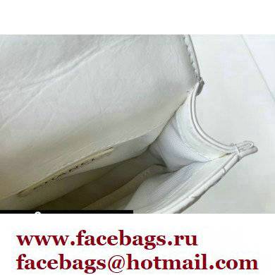 Chanel Aged Calfskin Vintage Messenger Mini Flap Bag AS2695 White 2021