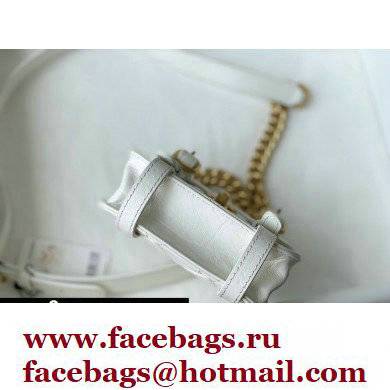 Chanel Aged Calfskin Vintage Messenger Mini Flap Bag AS2695 White 2021 - Click Image to Close