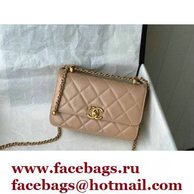 Chanel Calfskin Mini Flap Bag AS2615 Beige 2021