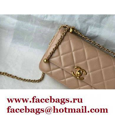 Chanel Calfskin Mini Flap Bag AS2615 Beige 2021 - Click Image to Close