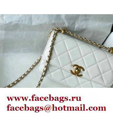 Chanel Calfskin Mini Flap Bag AS2615 White 2021