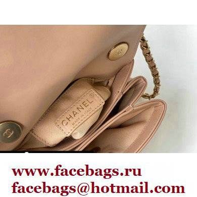 Chanel Calfskin Pearl Handle Mini Flap Bag AS2638 Beige 2021 - Click Image to Close