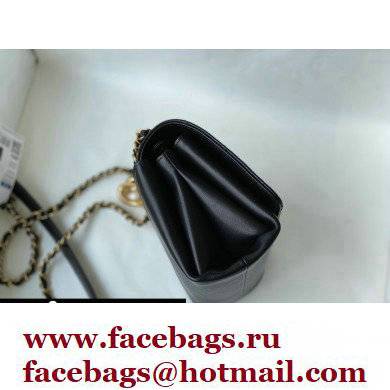 Chanel Calfskin Pearl Handle Mini Flap Bag AS2638 Black 2021 - Click Image to Close