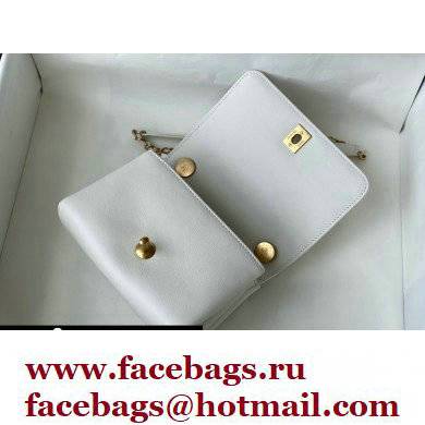 Chanel Calfskin Pearl Handle Mini Flap Bag AS2638 White 2021 - Click Image to Close