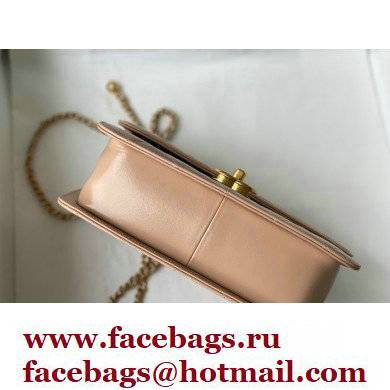 Chanel Calfskin Small Flap Bag AS2649 Beige 2021 - Click Image to Close
