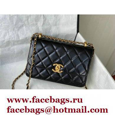 Chanel Calfskin Small Flap Bag AS2649 Black 2021