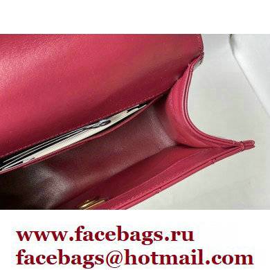 Chanel Calfskin Small Flap Bag AS2649 Burgundy 2021