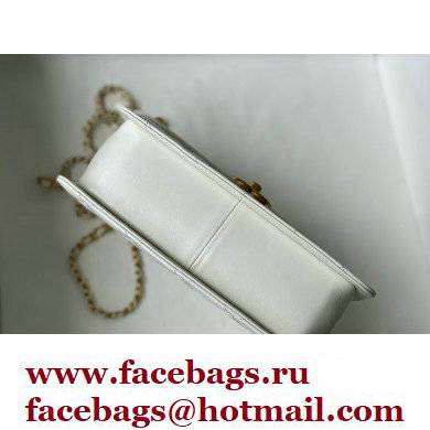 Chanel Calfskin Small Flap Bag AS2649 White 2021 - Click Image to Close