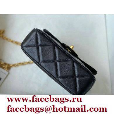 Chanel Gold Coin Small Flap Bag AS2693 Black 2021 - Click Image to Close