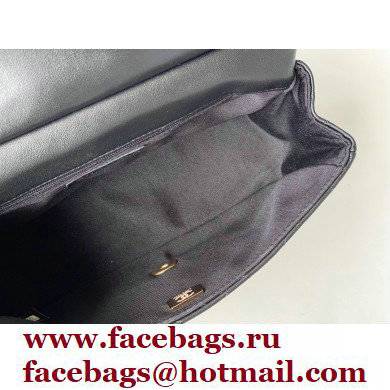 Chanel Vintage Messenger Hanger Small Flap Bag AS2438 Black 2021 - Click Image to Close
