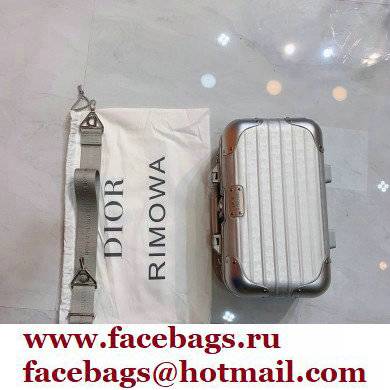 DIOR X RIMOWA Gray Dior Oblique Aluminum Hand Case