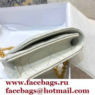 Dior Caro Belt Pouch with Chain Bag White 2021