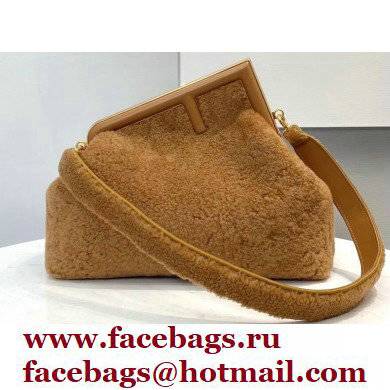 Fendi First Medium Sheepskin Bag Brown 2021 Fendi First Medium Sheepskin Bag Brown 2021