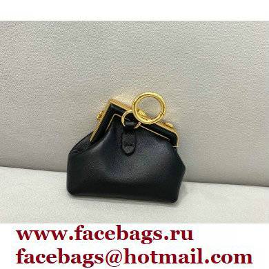 Fendi First Nano Leather Bag Charm Black 2021 - Click Image to Close