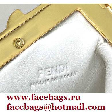 Fendi First Nano Leather Bag Charm White 2021