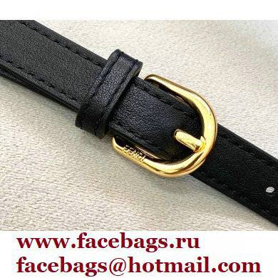 Fendi Triangle Leather Shoulder Bag Black 2021