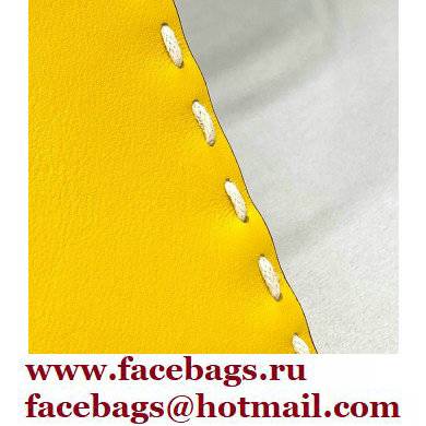 Fendi Triangle Leather Shoulder Bag Yellow 2021