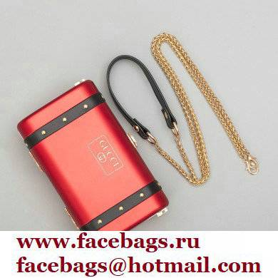 GUCCI RED Aluminum beauty case