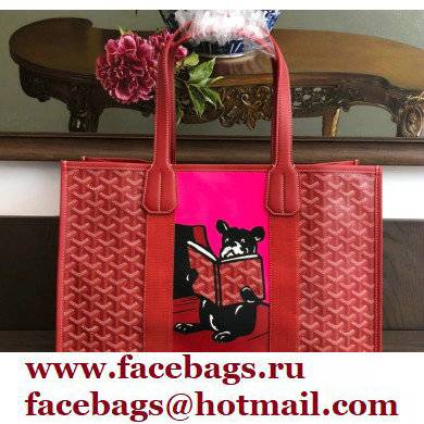 Goyard Villette Tote Bag Red - Click Image to Close
