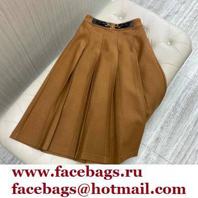 Gucci CARAMAEL PLEATED SKIRT 2021 - Click Image to Close