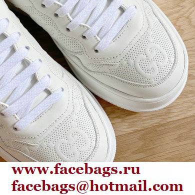 Gucci GG embossed sneaker white 670408 2021