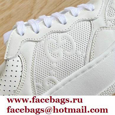 Gucci GG embossed sneaker white 670408 2021