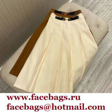 Gucci WHITE PLEATED SKIRT 2021