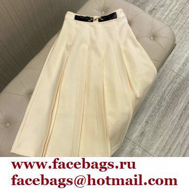 Gucci WHITE PLEATED SKIRT 2021