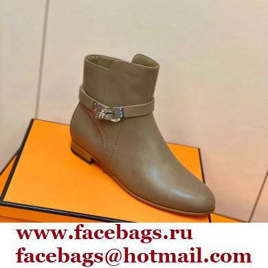 Hermes Neo Ankle Boots Camel Handmade