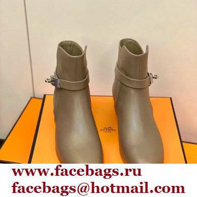 Hermes Neo Ankle Boots Camel Handmade