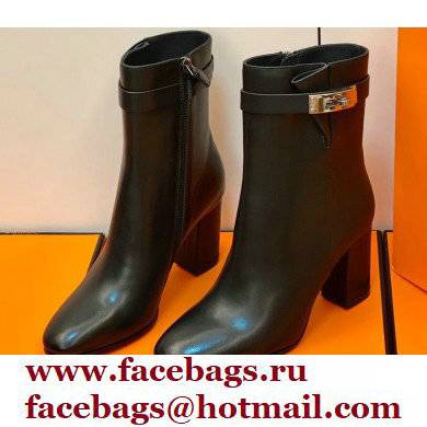 Hermes Saint Germain Ankle Boots Black Handmade