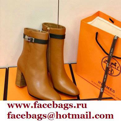 Hermes Saint Germain Ankle Boots Brown/Black Handmade