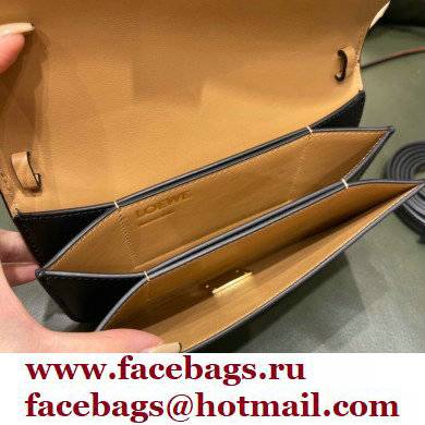 Loewe Goya Accordion Clutch Bag in Silk Calfskin Black 2021 - Click Image to Close