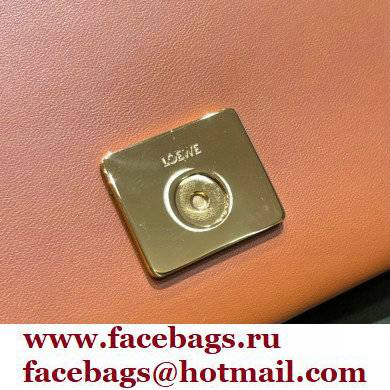Loewe Goya Accordion Clutch Bag in Silk Calfskin Brown 2021