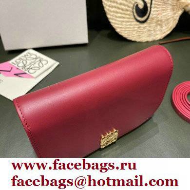 Loewe Goya Accordion Clutch Bag in Silk Calfskin Red 2021