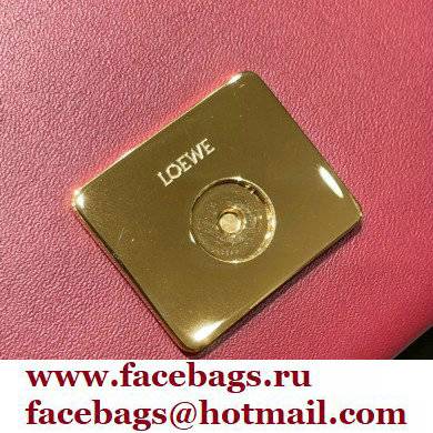 Loewe Goya Accordion Clutch Bag in Silk Calfskin Red 2021 - Click Image to Close