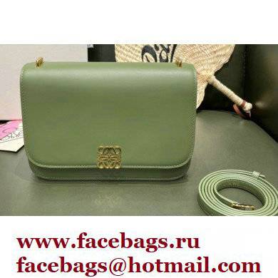 Loewe Medium Goya Bag in Silk Calfskin Army Green 2021