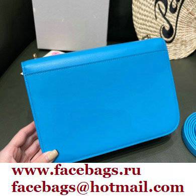 Loewe Medium Goya Bag in Silk Calfskin Cyan Blue 2021 - Click Image to Close