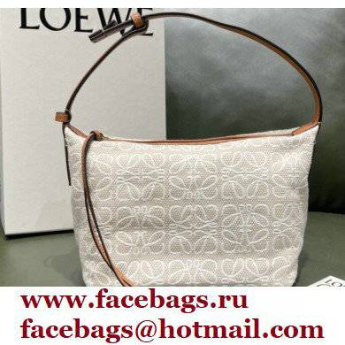 Loewe Small Cubi Bag in Anagram Jacquard and Calfskin 2021 Loewe Small Cubi Bag in Anagram Jacquard and Calfskin 2021