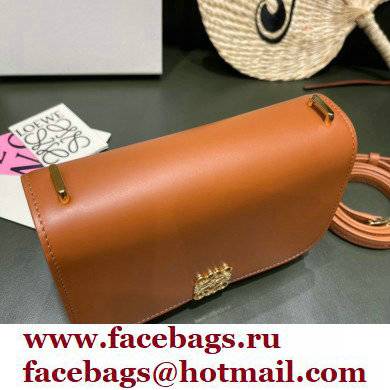 Loewe Small Goya Bag in Silk Calfskin Brown 2021