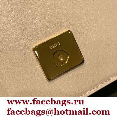 Loewe Small Goya Bag in Silk Calfskin White 2021