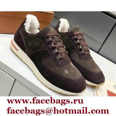 Loro Piana Shearling Fur 360 Lp Flexy Walk Men's Sneakers 06