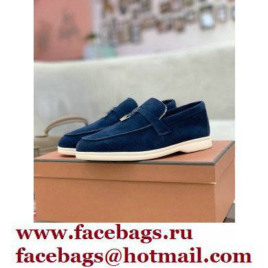 Loro Piana Shearling Fur Suede Calfskin Summer Charms Walk Loafers 05 - Click Image to Close