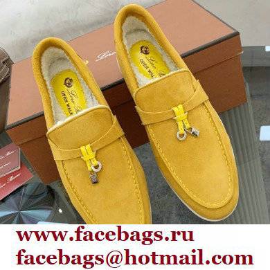 Loro Piana Shearling Fur Suede Calfskin Summer Charms Walk Loafers 13 - Click Image to Close